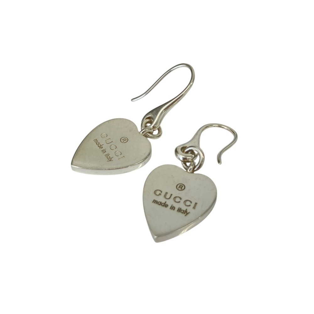 GUCCI (Gucci) trademark heart hook earrings, AG925 silver, women's.